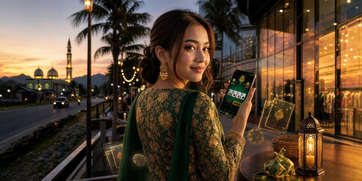 Suasana permainan poker dan hiburan mba66 semasa Hari Raya di Malaysia